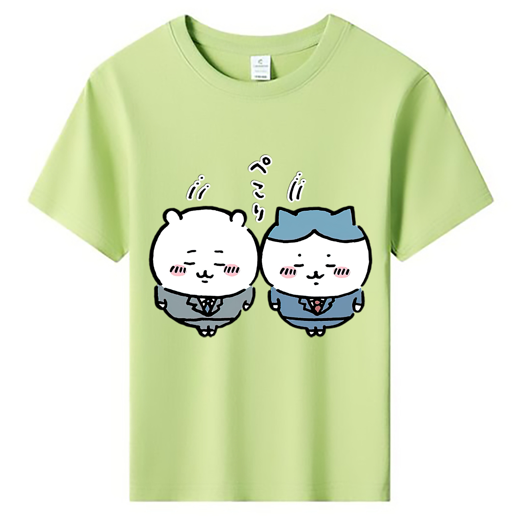 （画像用） ちいかわ ハチワレ Chii-kawa hachiware 綿100％キッズTシャツ（フロントプリント）